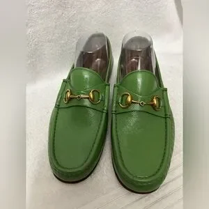 Gucci Men’s Emerald Green Ostrich Leather Fisherman Sandals Exotics Size 10 NWT Gucci Green Dress Shoes for Men for sale | eBay main image 4
